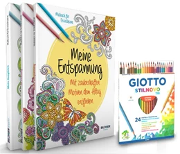 Abbildung von Mein Kreativset: 3 liebevoll gestaltete Malbücher mit 24 hochwertigen Farbstiften | 1. Auflage | 2016 | beck-shop.de