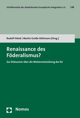 Abbildung von Hrbek / Große Hüttmann | Renaissance des Föderalismus? | 1. Auflage | 2016 | beck-shop.de