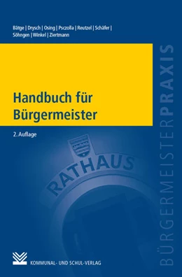 Abbildung von Bätge / Becker | Handbuch für Bürgermeister | 2. Auflage | 2017 | beck-shop.de