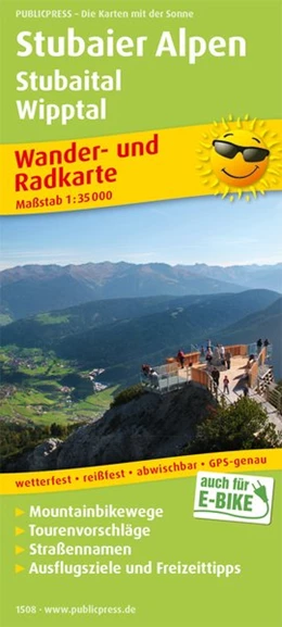 Abbildung von Stubaier Alpen, Stubaital, Wipptal Wander- und Radkarte 1 : 35 000 | 1. Auflage | 2017 | beck-shop.de