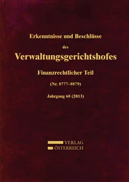 Abbildung von Fuchs / Zorn | Erkenntnisse und Beschlüsse des Verwaltungsgerichtshofes | 1. Auflage | 2016 | beck-shop.de