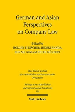 Abbildung von Fleischer / Kanda | German and Asian Perspectives on Company Law | 1. Auflage | 2016 | 118 | beck-shop.de