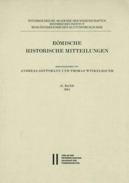 Abbildung von Gottsmann / Winkelbauer | Römische Historische Mitteilungen / Römische Historische Mitteilungen 58 Band 2016 | 1. Auflage | 2016 | beck-shop.de