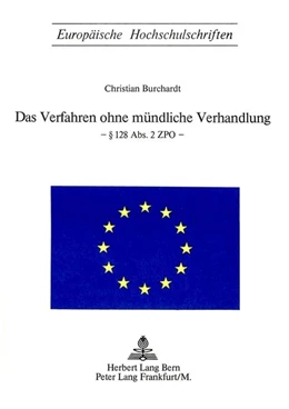 Abbildung von Burchardt | Das Verfahren ohne mündliche Verhandlung- § 128 Abs. 2 ZPO | 1. Auflage | 1974 | beck-shop.de