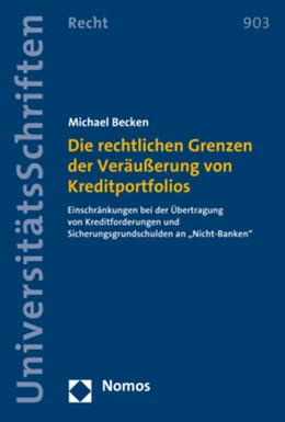 Abbildung von Becken | Die rechtlichen Grenzen der Veräußerung von Kreditportfolios | 1. Auflage | 2017 | beck-shop.de