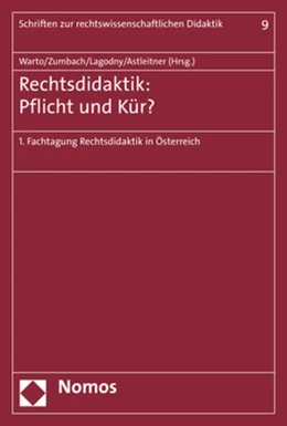 Abbildung von Warto / Zumbach | Rechtsdidaktik - Pflicht oder Kür? | 1. Auflage | 2017 | 9 | beck-shop.de