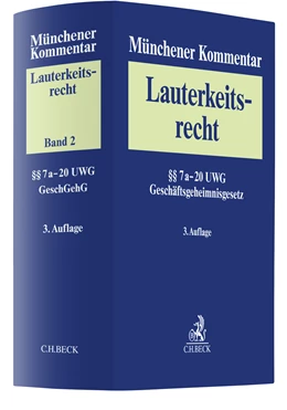 Abbildung von Münchener Kommentar zum Lauterkeitsrecht (UWG), Band 2: Besondere Fallgruppen und Rechtsgebiete, §§ 7a-20 UWG: §§ 7a-20 UWG, GeschGehG | 3. Auflage | 2022 | beck-shop.de