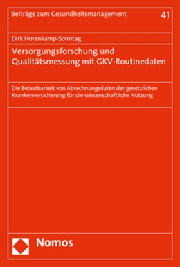 Abbildung von Horenkamp-Sonntag | Versorgungsforschung und Qualitätsmessung mit GKV-Routinedaten | 1. Auflage | 2017 | 41 | beck-shop.de