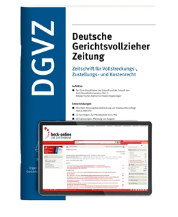 Abbildung von DGVZ • Deutsche Gerichtsvollzieher Zeitung | 133. Auflage | 2025 | beck-shop.de