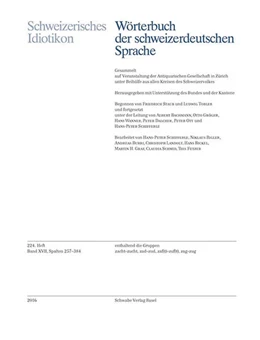 Abbildung von Schweizerisches Idiotikon Band XVII, Heft 224 | 1. Auflage | 2016 | XVII, Heft 224 | beck-shop.de