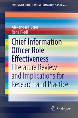 Abbildung von Hütter / Riedl | Chief Information Officer Role Effectiveness | 1. Auflage | 2017 | beck-shop.de