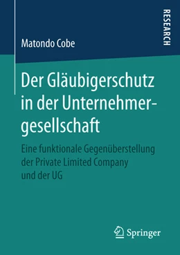 Abbildung von Cobe | Der Gläubigerschutz in der Unternehmergesellschaft | 1. Auflage | 2017 | beck-shop.de