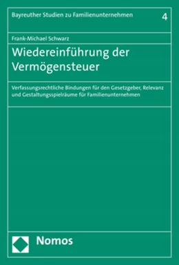 Abbildung von Schwarz | Wiedereinführung der Vermögensteuer | 1. Auflage | 2017 | beck-shop.de