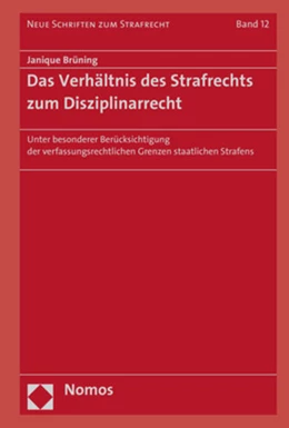 Abbildung von Brüning | Das Verhältnis des Strafrechts zum Disziplinarrecht | 1. Auflage | 2017 | beck-shop.de