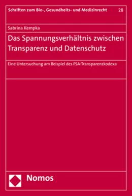 Abbildung von Kempka | Das Spannungsverhältnis zwischen Transparenz und Datenschutz | 1. Auflage | 2017 | beck-shop.de