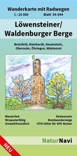 Abbildung von Löwensteiner/Waldenburger Berge 1 : 25 000, Blatt 54-544 | 1. Auflage | 2021 | beck-shop.de