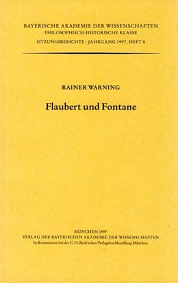 Abbildung von Warning, Rainer | Flaubert und Fontane | 1. Auflage | 1998 | Heft 1997/8 | beck-shop.de