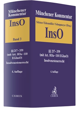 Abbildung von Münchener Kommentar zur Insolvenzordnung: InsO, Band 3: §§ 217-359 (mit Art. 103a-110 EGInsO), Insolvenzsteuerrecht
 | 4. Auflage | 2020 | beck-shop.de