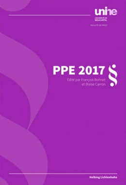 Abbildung von Bohnet / Carron | PPE 2017 | 1. Auflage | 2017 | beck-shop.de