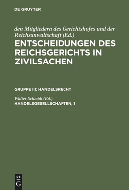 Abbildung von Schmidt | Handelsgesellschaften, 1 | 1. Auflage | 1952 | beck-shop.de