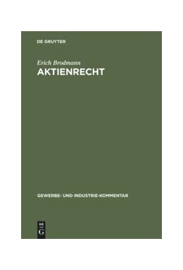 Abbildung von Brodmann | Aktienrecht | 1. Auflage | 1928 | 4 | beck-shop.de