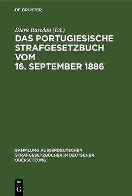 Abbildung von Basedau | Das Portugiesische Strafgesetzbuch vom 16. September 1886 | 1. Auflage | 1962 | 79 | beck-shop.de