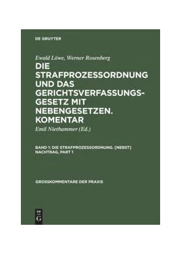 Abbildung von Löwe / Niethammer | Die Strafprozessordnung. [Nebst] Nachtrag | 20. Auflage | 1958 | beck-shop.de