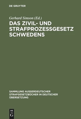 Abbildung von Simson | Das Zivil- und Strafprozeßgesetz Schwedens | 1. Auflage | 1953 | 58 | beck-shop.de