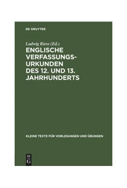 Abbildung von Riess | Englische Verfassungsurkunden des 12. und 13. Jahrhunderts | 1. Auflage | 1926 | 155 | beck-shop.de