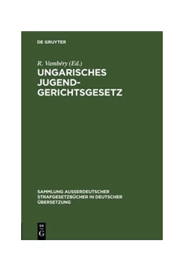 Abbildung von Vambéry | Ungarisches Jugendgerichtsgesetz | 1. Auflage | 1913 | 41 | beck-shop.de