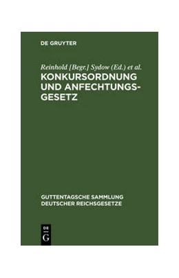 Abbildung von Sydow / Busch | Konkursordnung und Anfechtungsgesetz | 12. Auflage | 1916 | 13 | beck-shop.de