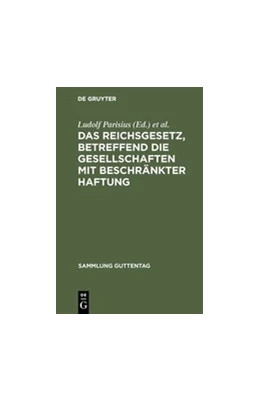 Abbildung von Parisius / Crüger | Das Reichsgesetz, betreffend die Gesellschaften mit beschränkter Haftung | 11. Auflage | 1910 | 32 | beck-shop.de