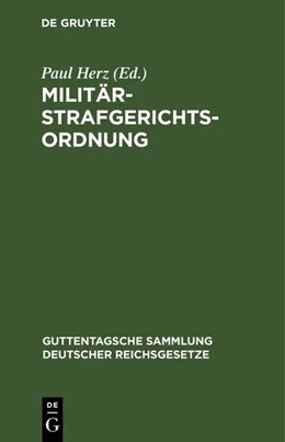 Abbildung von Herz | Militärstrafgerichtsordnung | 2. Auflage | 1900 | 3 | beck-shop.de
