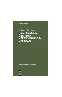Abbildung von Hager / Bruck | Reichsgesetz über den Versicherungsvertrag | 3. Auflage | 1913 | 83 | beck-shop.de