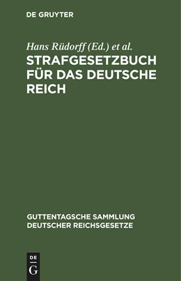 Abbildung von Rüdorff / Appelius | Strafgesetzbuch für das Deutsche Reich | 17. Auflage | 1894 | 2 | beck-shop.de