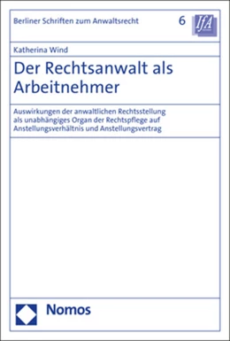 Abbildung von Wind | Der Rechtsanwalt als Arbeitnehmer | 1. Auflage | 2018 | 6 | beck-shop.de