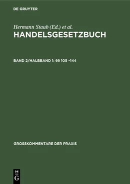 Abbildung von Brüggemann / Fischer | §§ 105 –144 | 3. Auflage | 1973 | beck-shop.de