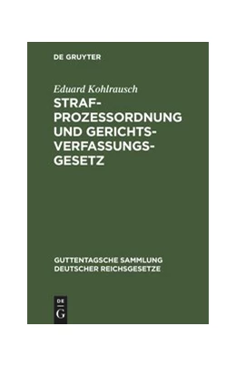 Abbildung von Kohlrausch / Mannheim | Strafprozessordnung und Gerichtsverfassungsgesetz | 22. Auflage | 1930 | 12 | beck-shop.de