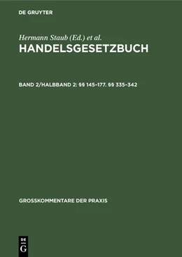 Abbildung von Brüggemann / Fischer | §§ 145–177. §§ 335–342 | 3. Auflage | 1970 | beck-shop.de