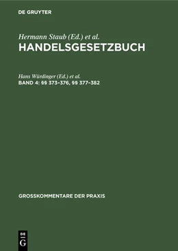 Abbildung von Würdinger / Röhricht | §§ 373–376, §§ 377–382 | 3. Auflage | 1970 | beck-shop.de