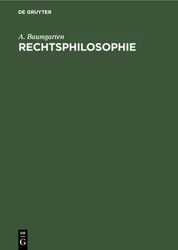 Abbildung von Baumgarten | Handbuch der Philosophie | 1. Auflage | 1929 | beck-shop.de