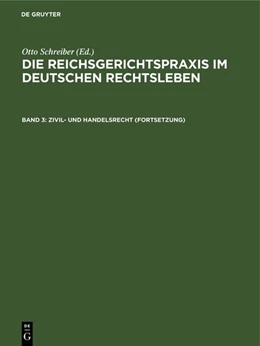 Abbildung von Schreiber | Zivil- und Handelsrecht (Fortsetzung) | 1. Auflage | 1929 | beck-shop.de