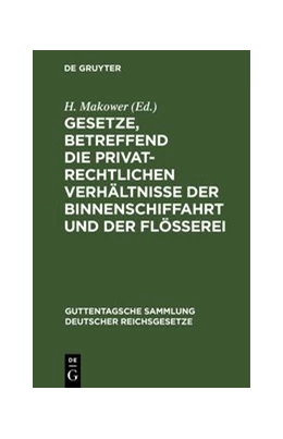 Abbildung von Makower | Gesetze, betreffend die privatrechtlichen Verhältnisse der Binnenschiffahrt und der Flößerei | 1. Auflage | 1896 | 36 | beck-shop.de