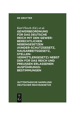 Abbildung von Flesch / Hiller | Gewerbeordnung für das Deutsche Reich | 19. Auflage | 1915 | 6 | beck-shop.de