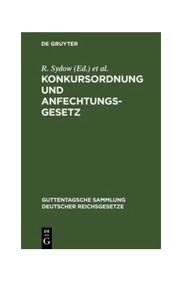 Abbildung von Sydow / Busch | Konkursordnung und Anfechtungsgesetz | 10. Auflage | 1906 | 13 | beck-shop.de