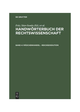 Abbildung von Stier-Somlo / Elster | Mädchenhandel - Reichsexekution | 1. Auflage | 1927 | beck-shop.de