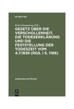 Abbildung von Kummerow | Gesetz über die Verschollenheit, die Todeserklärung und die Feststellung der Todeszeit vom 4.7.1939 (RGS. I S. 1186) | 1. Auflage | 1949 | 234 | beck-shop.de
