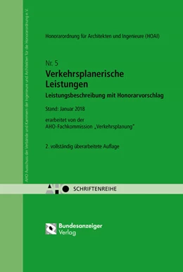 Abbildung von Verkehrsplanerische Leistungen - Leistungsbeschreibung mit Honorarvorschlag | 2. Auflage | 2018 | Heft 5 | beck-shop.de