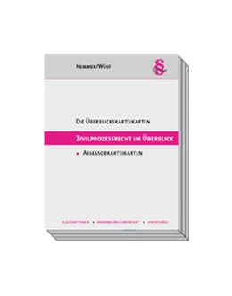 Abbildung von Hemmer / Wüst | Assessorkarteikarten Zivilprozessrecht im Überblick | 7. Auflage | 2017 | beck-shop.de