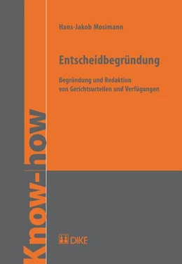 Abbildung von Mosimann | Entscheidbegründung | 1. Auflage | 2013 | beck-shop.de